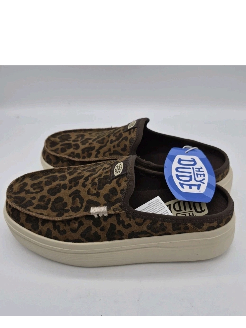 Hey Dude Women's Austin Lift Classic Leopard Print Shoes Size 9 New